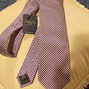 Charles Tyrwhitt Houndstooth Tie in Purple and Cream